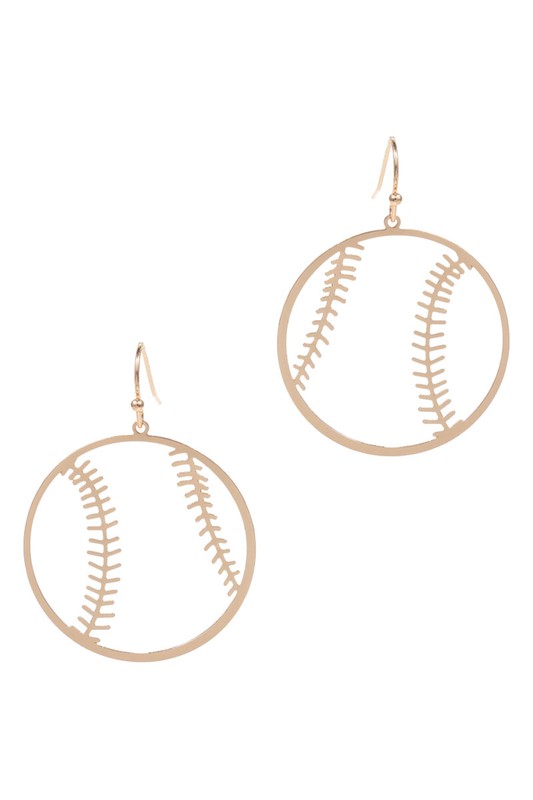 Baseball Metal Earrings