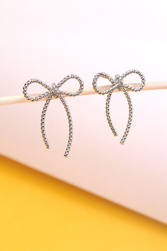 Twist Rope Bow Earrings