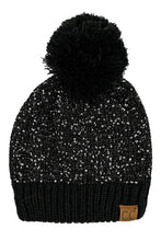 Load image into Gallery viewer, Sequin C.C. Pom Beanie
