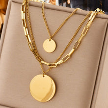 Load image into Gallery viewer, 18K Gold Plated Chain Layer Necklace
