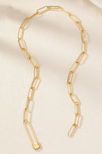 Load image into Gallery viewer, 18K Gold Link Chain w/ Safety Pin Clasp Necklace
