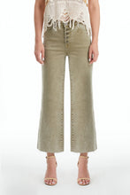 Load image into Gallery viewer, High-Rise Wide Leg Olive Jeans
