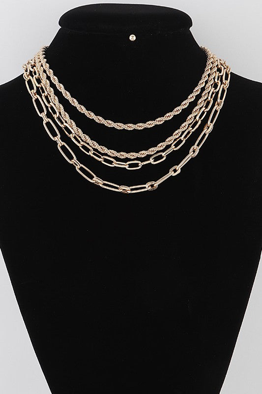 Multi-Twisted Chain Necklace