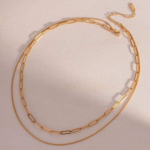 18K Gold Paperclip Chain