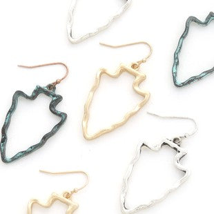 Arrow Hammered Dangle Earrings