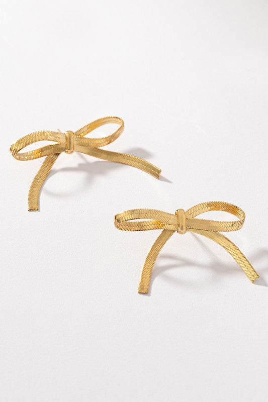 Bow Snake Chain Earrings