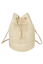 Load image into Gallery viewer, Crochet Straw Backpack w/ Drawstring
