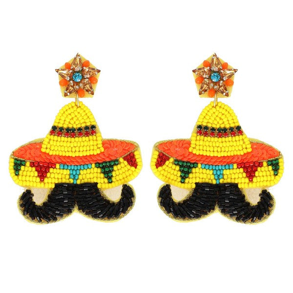 Cinco de Mayo Seed Bead Earrings