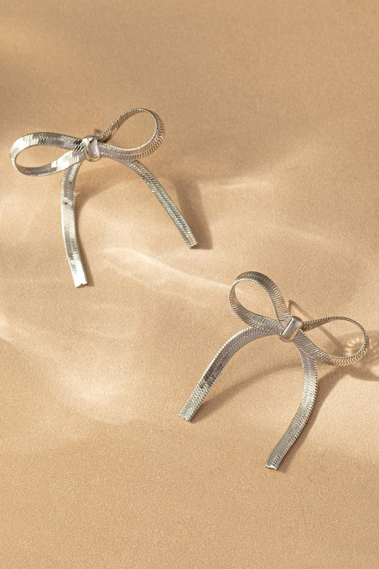 Bow Snake Chain Earrings