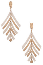 Load image into Gallery viewer, Wood &amp; Metal Triangle Layered Earrings
