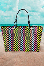 Load image into Gallery viewer, Basket Weave Pool/Beach Tote Bag

