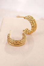 Load image into Gallery viewer, Hammered Huggie Hoop Earrings
