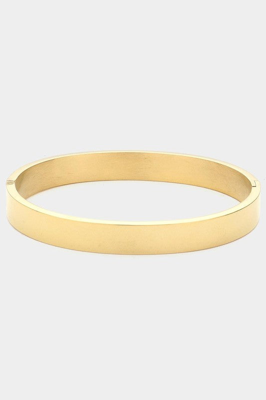 Gold Hinged Bangle Bracelet