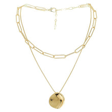 Load image into Gallery viewer, 2-Tier Necklace w/ Disc Pendant
