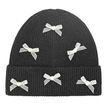 Load image into Gallery viewer, Velvet Bow Beanies
