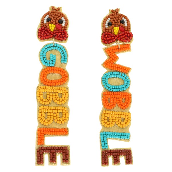 Gobble Wobble Seed Bead Earrings