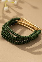 Load image into Gallery viewer, Wood Bead &amp; Metal Tube Bracelets Sets
