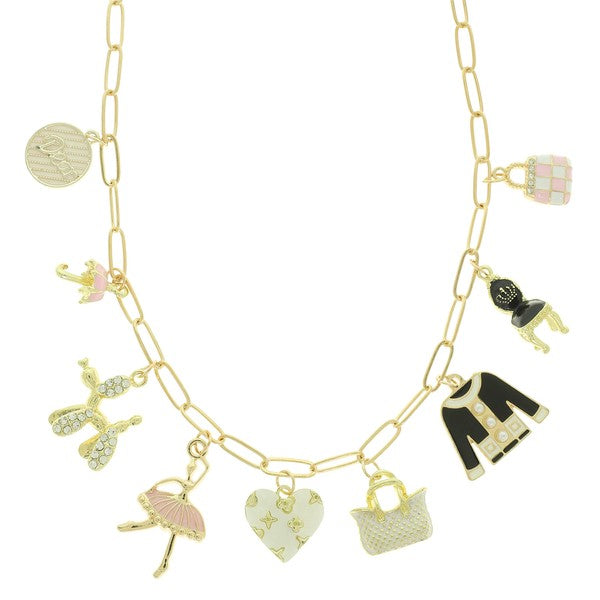 Gold Fashion Charm Theme Link Necklace – STYLE HOUSE Boutique
