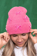 Load image into Gallery viewer, Velvet Bow Beanies
