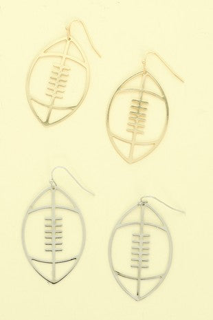 Football Cutout Dangle Earrings