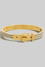 Load image into Gallery viewer, Pave Belt Hinge Bangle Bracelet
