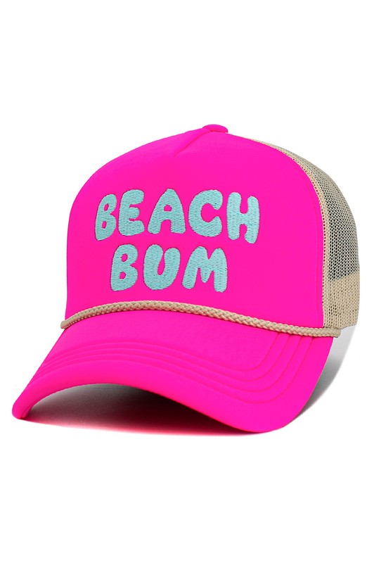 Pink Beach Bum Trucker Hat Beach Bum Trucker Hat – Uptown Hippie main image 4