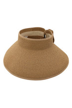 Load image into Gallery viewer, Wide Brim Straw Roll-Up Sun Hat
