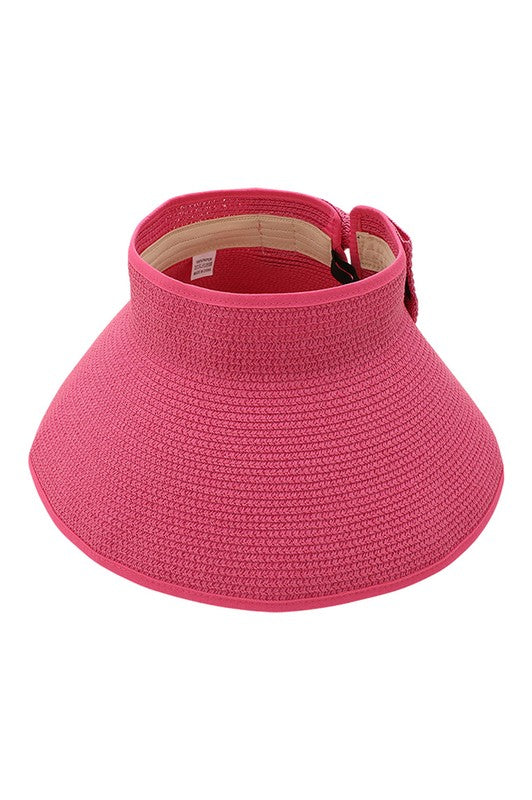 Wide Brim Straw Roll-Up Sun Hat