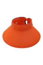 Load image into Gallery viewer, Wide Brim Straw Roll-Up Sun Hat
