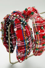 Load image into Gallery viewer, Christmas Plaid Rhinestone Headbands
