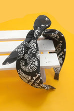 Load image into Gallery viewer, Paisley Bow Bandana Headband
