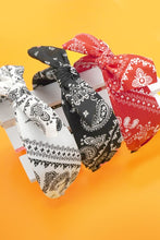 Load image into Gallery viewer, Paisley Bow Bandana Headband
