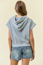 Load image into Gallery viewer, Gray Drop Shoulder Short Sleeve KC Kingdom Hoodie
