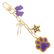 Load image into Gallery viewer, Paw, Star, &amp; Bow Charm Bag Chain
