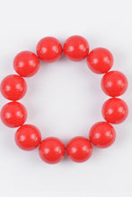 Load image into Gallery viewer, Red or Green Plastic Bead Bracelet
