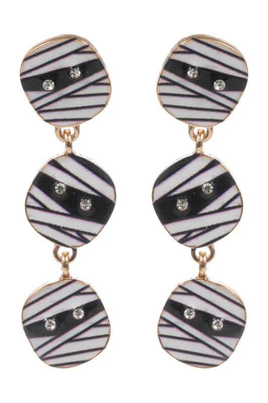 Mummy Face Dangle Earrings