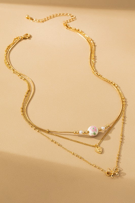 3-Layer Bow Necklace