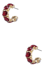 Load image into Gallery viewer, Crystal Stone Hoops
