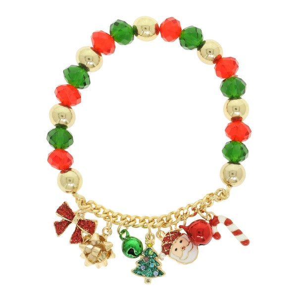 Christmas Bead & Mini Charm Bracelet