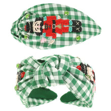 Load image into Gallery viewer, Nutcracker Seed Bead Checker Headband
