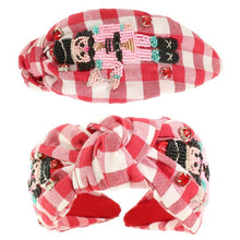Load image into Gallery viewer, Nutcracker Seed Bead Checker Headband

