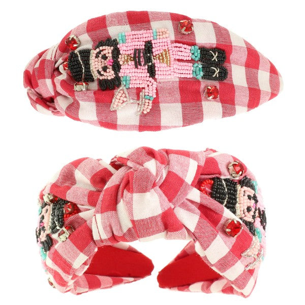 Nutcracker Seed Bead Checker Headband