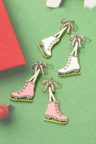 Ice Skate Dangle Earrings