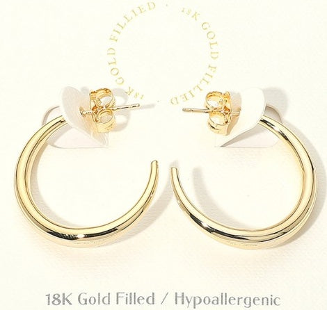18K Gold Filled Hoop Earring