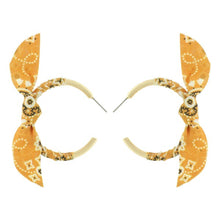 Load image into Gallery viewer, Bandana Knotted Half Hoop Earrings
