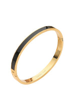 Load image into Gallery viewer, Gold Hinged Bracelet w/ Pop of Color

