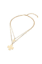 Load image into Gallery viewer, Gold Double Layer Cross Pendants Necklace
