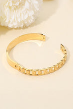 Load image into Gallery viewer, Gold Steel Chain Hinged Bangle Bracelet
