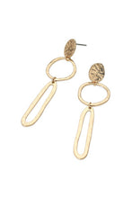 Load image into Gallery viewer, Hammered Metal Ring &amp; Oval Link Earrings
