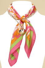Load image into Gallery viewer, Scarf &amp; Chain &amp; Heart Charm Necklace
